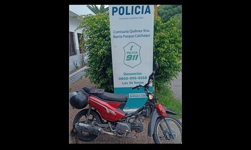 Quilmes – Tres aprehendidos en posesión de una moto robada